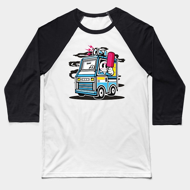 Ice cream truck Baseball T-Shirt by PaunLiviu